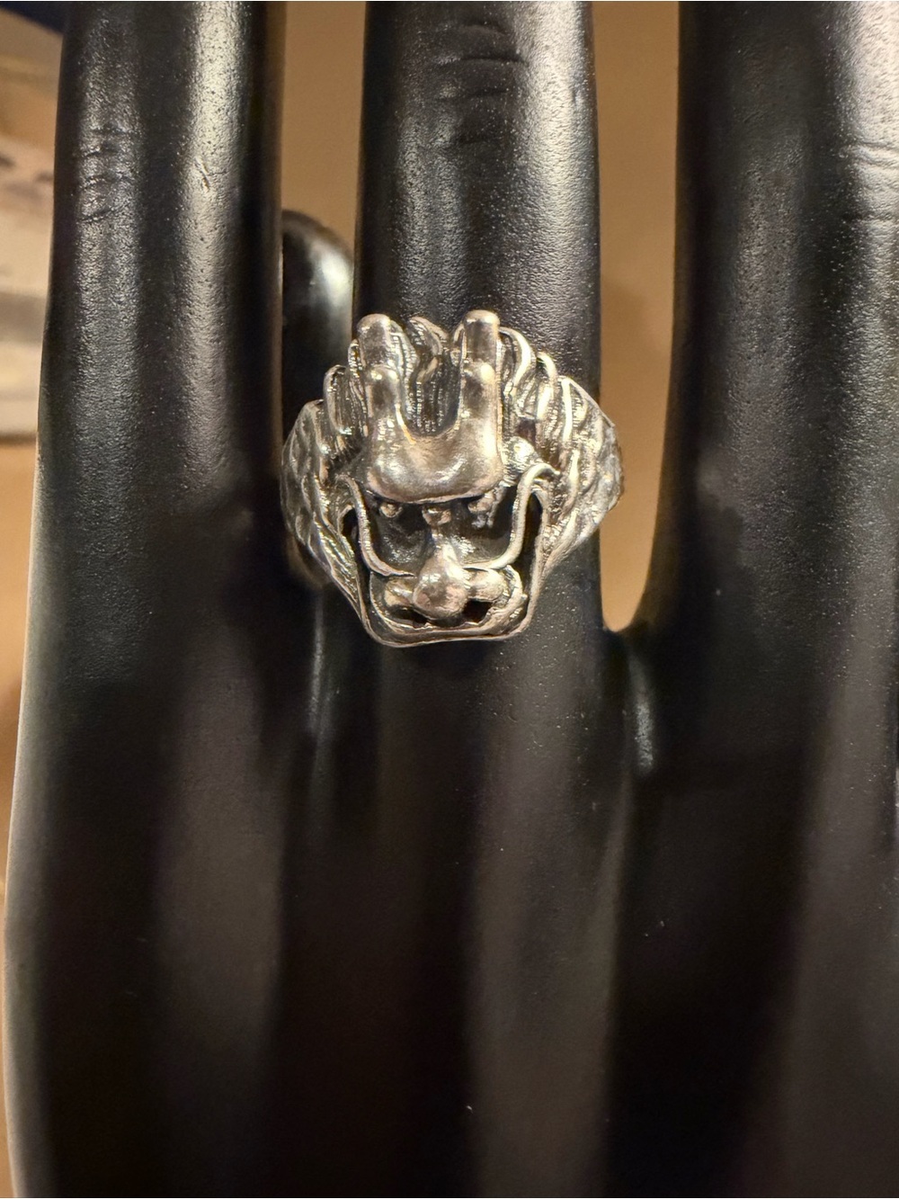 Sterling Silver Ring Size 8 Dragon Head Boho Bali Chinese Men women Biker